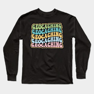 Geocaching Retro Vintage Long Sleeve T-Shirt